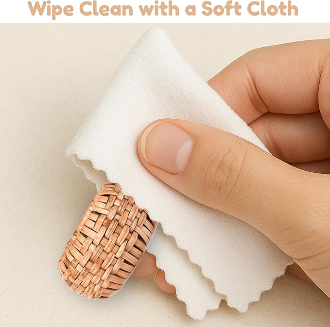 ALPHA Living HOME Napkin Rings Set of 12 - Handmade Decorative Serviette Rings for Dining Table, Weddings, Parties, Events, Holiday Gatherings, and Everyday Use Boho Rustic Farmhouse Décor (Brown)