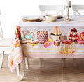 Maison d' Hermine Premium Table Cloth Square Table 100% Combed Cotton 70 x 70 Inches Tablecloth Reusable Decorative for Dining Room, Farmhouse, Home, Party, Festive & Wedding - Pastries