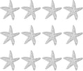 12-Pack Elegant Metal Napkin Rings - Starfish Coastal Table Decor for Dinner Parties Banquet Weddings Family Gatherings Decorative Table Settings Gift (Silver) - ALPHA Living HOME