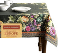 Maison d' Hermine Table Cloth Rectangle Table 100% Cotton 60 x 108 Inches Fall Tablecloth Reusable Everyday Use for Thanksgiving Christmas Decorations Dining Farmhouse (Pumpkin Garden - Dark Green)