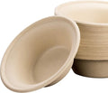 Durable Biodegradable Leak-Proof Disposable Bowls 50 Pk. Sturdy Plant-Based Gluten-Free Compostable Wheatstraw Fiber Container, Eco-Friendly Microwavable and Safe for Hot Cold or Pet Foods.