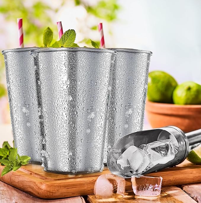 CHILLOUT LIFE Stainless Steel Kids Cups 8 oz - Stainless Steel Small Children Cups for Home & Outdoor Activities, BPA Free Unbreakable Premium Stackable Metal Drinking Glasses (4-Pack)