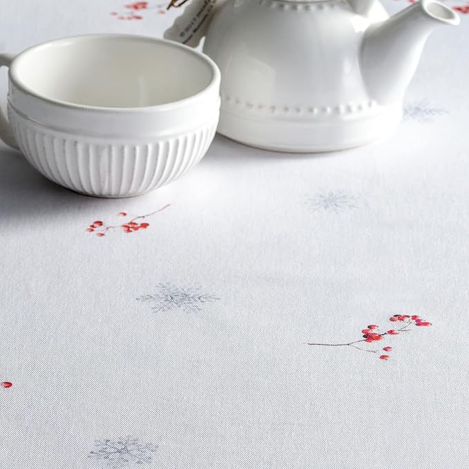 Maison d' Hermine Table Cloth Rectangle Table 100% Cotton 60 x 90 Inches Fall Tablecloth Reusable Everyday Use for Thanksgiving Christmas Decorations Dining Farmhouse Party (Fairy Tale Forest)