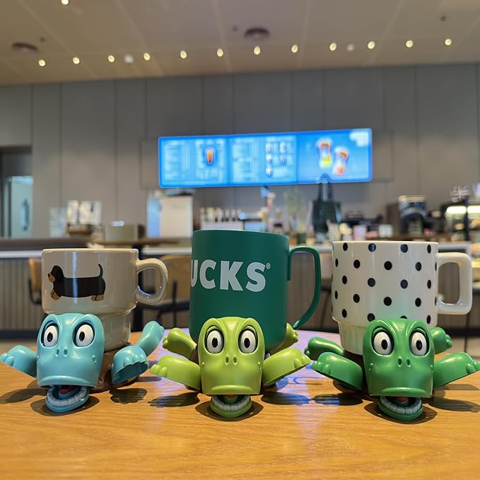 XYG® Turtle Coaster, Turtle Cup Holder with Funny Expression 3 PCs Cup Holder with Liftable Limbs, Expressive Face for Turtles Sea Tortoise Lover Gag Gifts Home Table Decor(3pc Blue Light Green Green)