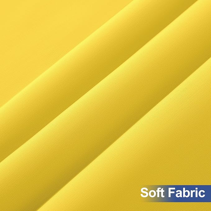 homing 2 Pack Rectangle Table Cloth, Elastic Fitted Fabric Tablecloth Fits for 8 Foot Folding Tables, Washable Table Cover for Picnic, Camping, Indoor & Outdoor (Yellow, 30" x 96")
