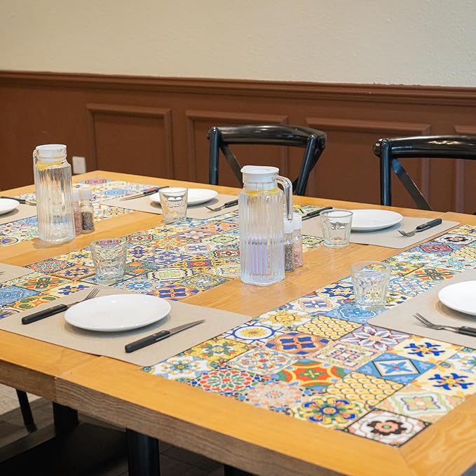 Heat Resistant Placemats Set of 4, 17x12in Waterproof Wipeable Faux Leather Non Slip Table Mats, Easy to Clean, Stain Resistant, for Kitchen Dining Room– Taupe