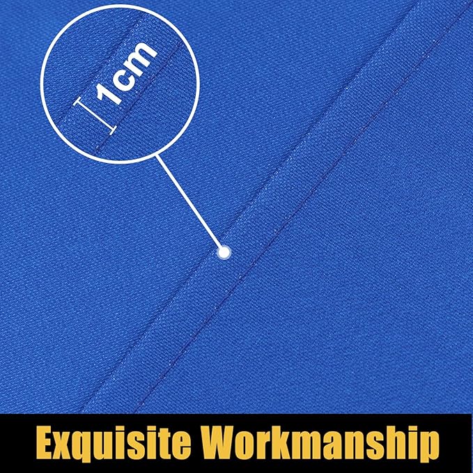 Smiry Rectangle Picnic Table Cloth, Waterproof Elastic Fitted Tablecloths for 8 Foot Tables, Washable Polyester Table Cover for Camping, Indoor and Outdoor (Blue, 30"x96")