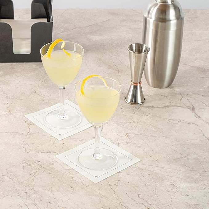 Restaurantware-Vetri 7 Ounce Nick And Nora Glasses, 6 Dishwashable Martini Glasses - No Lead, Vintage Inspired, Clear Glass Cocktail Drinkware, For Hosting Parties, Serve Whiskey, Gin And More