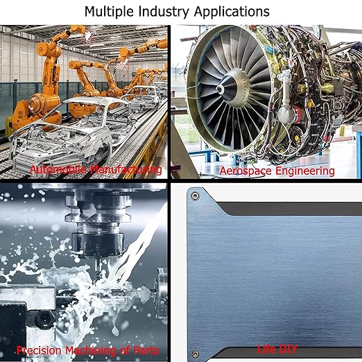 6061 T651 Aluminum Sheet Metal 10 x 14 x 1/4 (6MM) Inch Thick Flat Plain Aluminum Plate Covered with Protective Film, Heat Treatable Rectangle 6MM Aluminum Metal Plate for Industrial