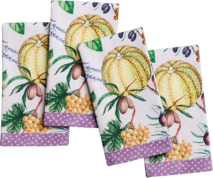 Maison d' Hermine Cloth Napkins Set of 4 100% Cotton Everyday Reusable Square Napkins Cloth Washable Dinner Party Wedding Restaurant Valentines Day Decorations Spring/Summer (Cavaillon, 18" x 18")