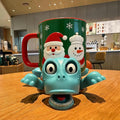 XYG® Turtle Coaster, 3D Printed Funny Tea Coasters with Funny Expression, Turtle Cup Holder, Insulated Drink Mat Wine Coffee Glasses Home Decor & Kitchen Accessories, Gag Gift Tortoise Lover (Blue)