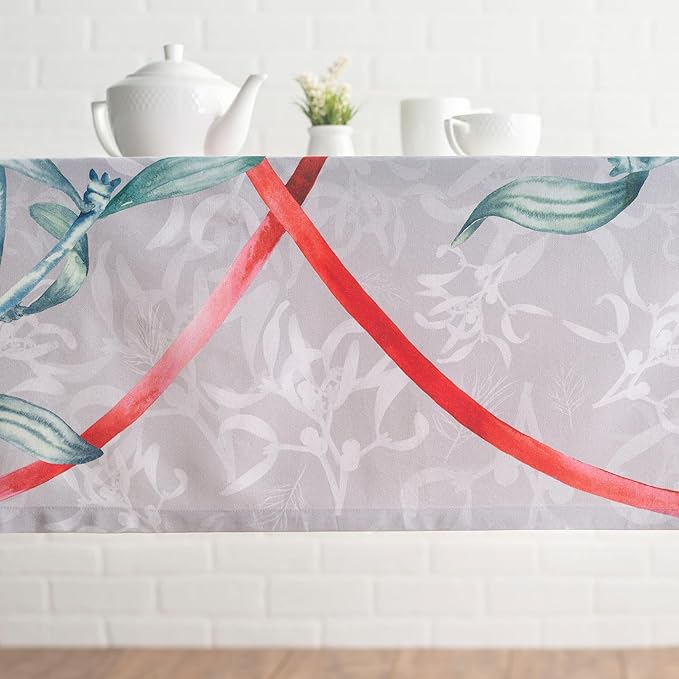 Maison d' Hermine Table Cloth Rectangle Table 100% Cotton 54 x 72 Inches Fall Tablecloth Reusable Everyday Use for Thanksgiving Christmas Decorations Dining Farmhouse Party (Enora)