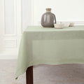 Solino Home Sage Green Linen Tablecloth 60 x 120 Inch - 100% Pure Linen Hemstitch Table Cloth for Rectangle Tables - Classic Hemstitch, Washable Tablecloth for Winter, Spring, Easter, St Patricks Day