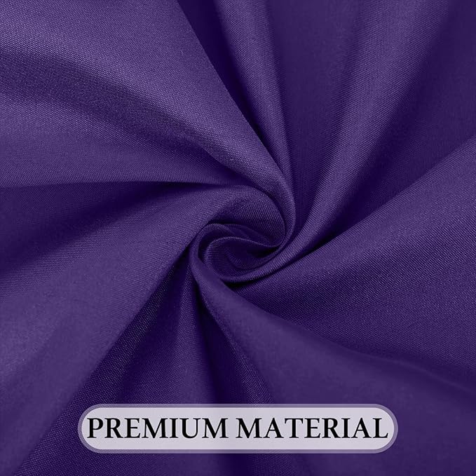 8 Pack Purple Tablecloth 60 x 102 Inch Rectangular Table Cloth for 6 Foot Rectangle Tables, Wrinkle Resistant Washable Rectangle Fabric Table Covers for Wedding Party Banquet Buffet and Camping