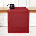 D'Moksha Homes Linen Red Table Runner 84 Inches Long - 100% Pure Linen 14 x 84 Inch Table Runner for Dining, Valentines, Spring - Machine Washable