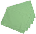 Calicot Placemats Set of 6 100% Cotton Washable Cloth Place Mats, Reusable Table Mats for Spring/Summer & Thanksgiving Christmas Decorations Kitchen Dining Party Wedding (Fair Green, 13" x 19")