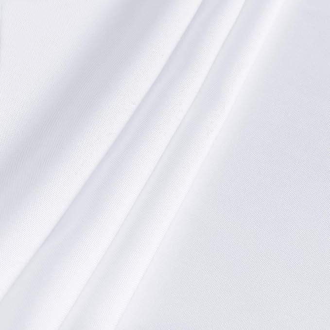 sancua Rectangle Tablecloth - 60 x 102 Inch - Stain and Wrinkle Resistant Washable Polyester Table Cloth, Decorative Fabric Table Cover for Dining Tables, Buffet Parties and Camping, White