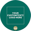 100 Round Foam Bud Coasters Pack, 4 inch - Customizable Text, Logo - PU Foam, Party Favor - Turquoise