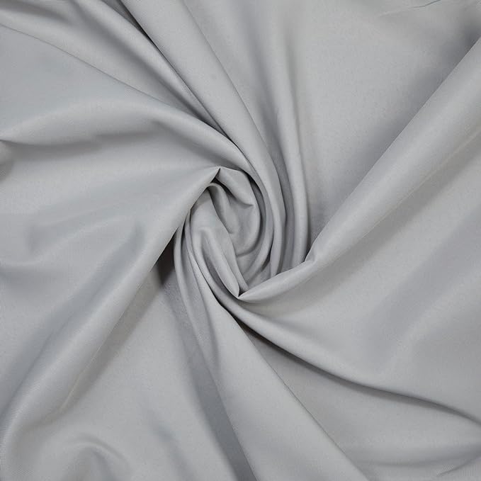 Gee Di Moda Round Tablecloth - 108 Inch Silver Round Table Cloth for 48 to 72 Inch Round Tables - Heavy Duty Washable Fabric - for Buffet Table, Holiday Party, Dinner, Wedding & Baby Shower