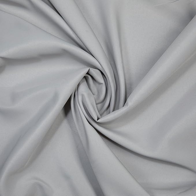 Gee Di Moda Round Tablecloth - 90 Inch Silver Round Table Cloth for 30 to 60 Inch Round Tables - Heavy Duty Washable Fabric - for Buffet Table, Holiday Party, Dinner, Wedding & Baby Shower