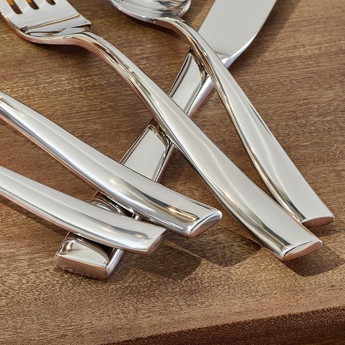 KINGSTONE Silverware Set for 4, 20-Piece Stainless Steel Flatware Set with Forks, Knives, Spoons, Dishwasher Safe Cutlery Set for Home, Wedding, Rust-proof