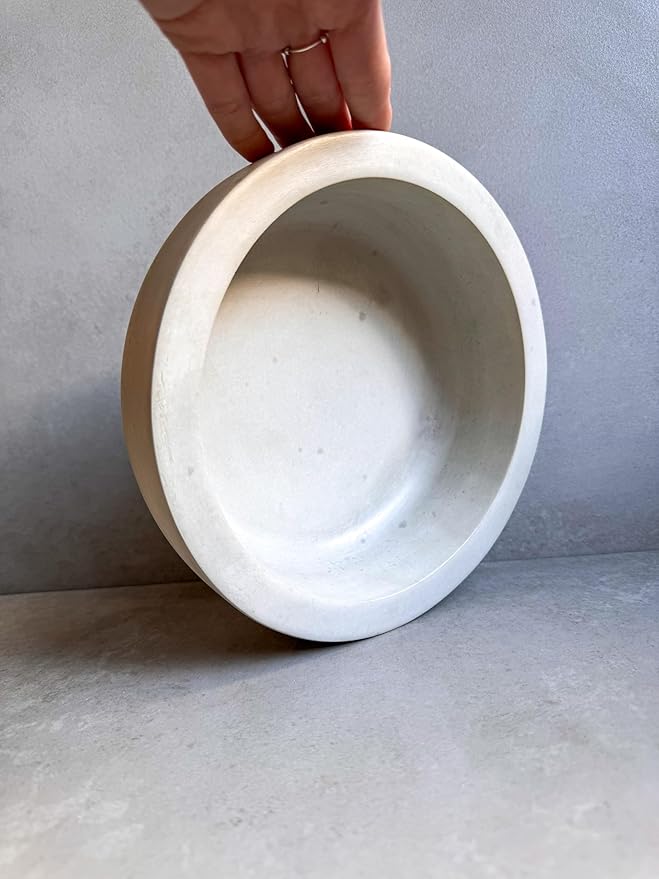 Minimalist Concrete Bowl, Heavy Modern Bowl, Catch All Dish, Large Cement Bowl, Contemporary Bowl, Centerpiece Decor, Decorative Bowl (11.5")