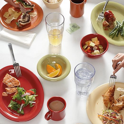GET 5.5" Heavy-Duty Wide Rim Melamine Bread & Butter Plate (Set of 12)