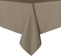 sancua Rectangle Tablecloth - 54 x 120 Inch - Stain and Wrinkle Resistant Washable Polyester Table Cloth, Decorative Fabric Table Cover for Dining Tables, Buffet Parties and Camping, Taupe