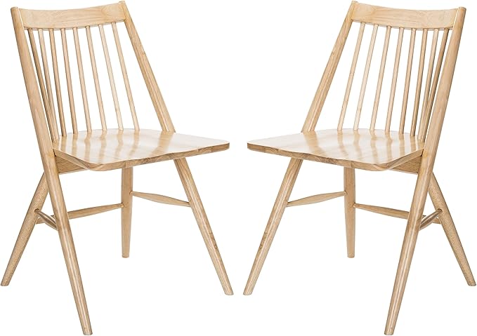 Safavieh Home Collection Wren Natural 19-inch Spindle Dining Chair (Set of 2)
