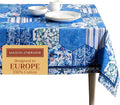 Maison d' Hermine Table Cloth Rectangle Table 100% Cotton 70 x 108 Inches Tablecloth Reusable Decorative for Dining Room Farmhouse Home Valentines Day Decorations Spring Summer - Summer Blues