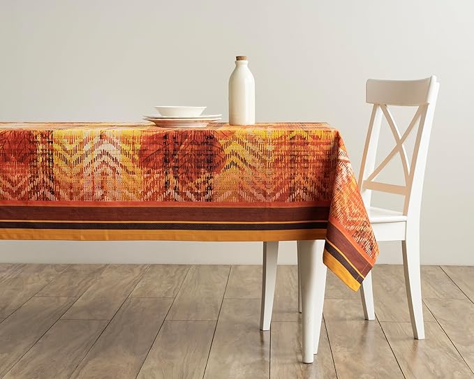 Maison d' Hermine Table Cloth Square Table 100% Cotton 54 x 54 Inches Fall Tablecloth Reusable Everyday Use for Thanksgiving Christmas Decorations Dining Farmhouse Party (Thanksgiving Tartan)