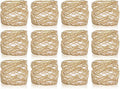 Napkin Rings, Metal Gold Round Napkin Rings Buckles for Table Decorations, Wedding, Dinner, Party, Set of 12