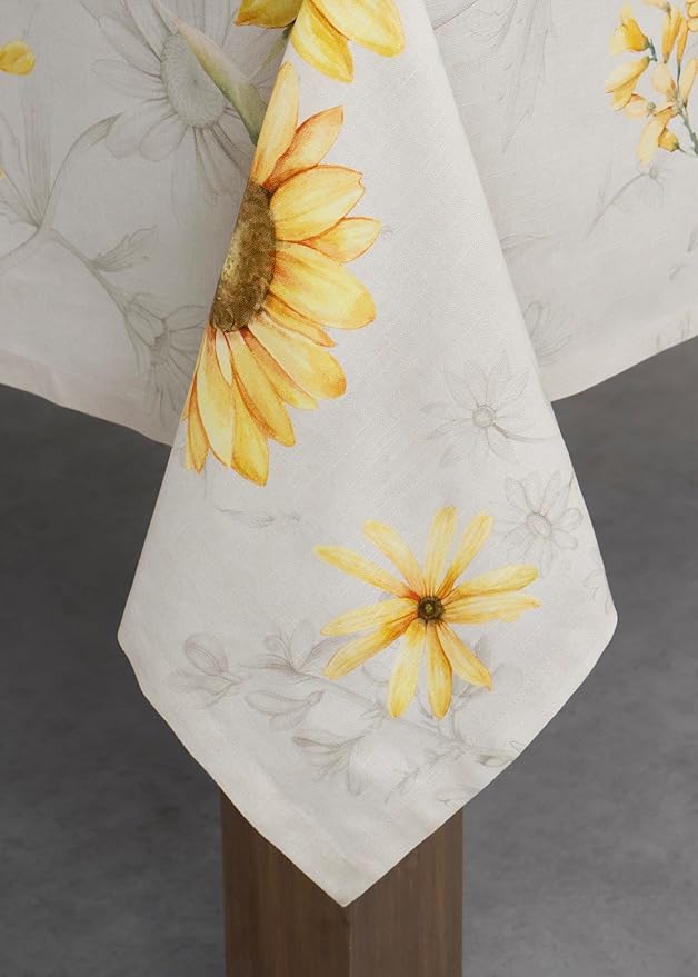 Maison d' Hermine Table Cloth Square Table 100% Cotton 60 x 60 Inches Tablecloth Reusable Decorative for Dining Room Farmhouse Home Valentines Day Decorations Spring Summer - Candice
