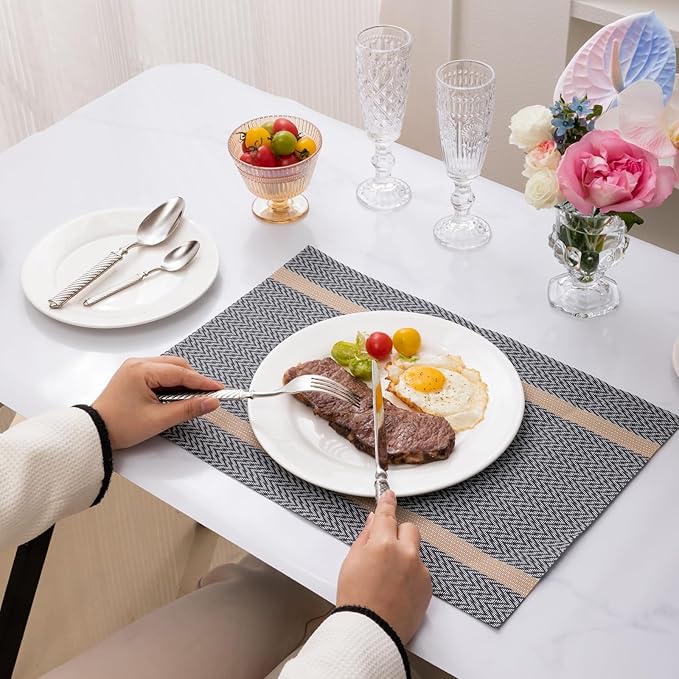 16-Piece Premium Silverware Set, Roman Rope-Pattern Flatware Crafted in 18/10 Stainless Steel, Elegant Silver Cutlery Set Service for 4, Heavy Duty Tableware with Mirror Polish, Dishwasher Safe