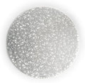 modern-twist 15" Round Silicone Placemat, BPA, PVC-Free Table Mat, Dishwasher Safe, Twine Print in Silver, Pack of 1
