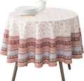 Maison d' Hermine Table Cloth Round Table 100% Cotton 63 Inches Fall Tablecloth Reusable Everyday Use for Thanksgiving Christmas Decorations Dining Farmhouse Party (Fair Isle)