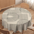 Boho Round Tablecloth, Mid Century Minimalist Abstract Aesthetic Modern Tablecloth for Home Party Dining Room Kitchen Decor 36Inch(90cm)