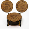 LazerEdge Virginia Military Institute Keydets Wooden Coaster Set - Cherry Wood - Officially Licensed Product - 4-Pack