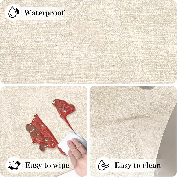 Round Table Placemats Set of 4, Wedge Shaped Faux Leather Table Mats, Heat Resistant Wipeable Washable Place Mats for Dining Table Dinner Kitchen Indoor Outdoor