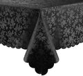 Smiry Rectangle Table Cloth, Waterproof Heavy Duty Vinyl Tablecloths, Wipeable Washable Table Cover for Kitchen and Dining Room (Black, 70" X 120")