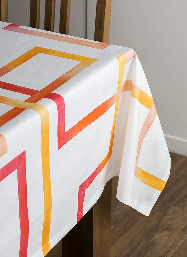 Maison d' Hermine Table Cloth Rectangle Table 100% Cotton 60 x 120 Inches Tablecloth Reusable Decorative for Dining Room Farmhouse Home Valentines Day Decorations Spring Summer - Summer Maze