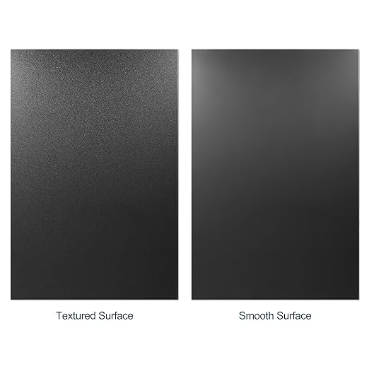 ABS Plastic Sheet 8" x 12" x 1/4" Thick (6mm) Black Rigid Moldable Thermoplastic Board for Crafts, DIY Projects, Home Decor - Textured & Smooth Surface, Pack of 2