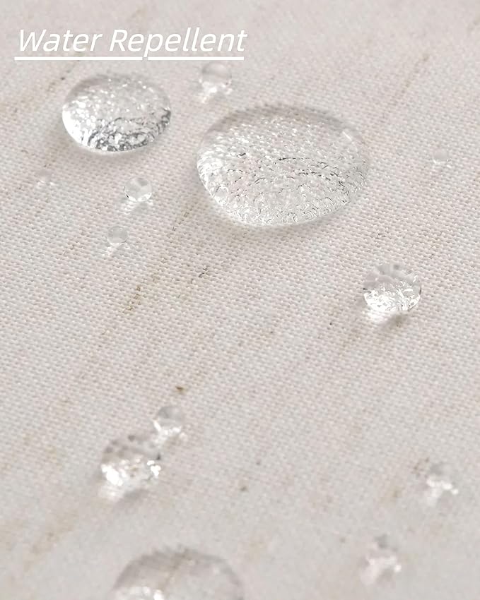 Cloth Dining Table Mats for 6 Machine Washable Cream Water Repellent Plate Placemats Dining Room Table Decorations 12x18 Inch