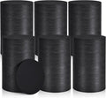 600 Pieces Disposable Paper Coasters, GOH DODD Thickened (1.5MM) 4 Inch Bar Coasters Bulk Absorbent Cardboard Blanks for Drinks DIY Arts Crafts Wedding Party Gifts Education, Black, Round