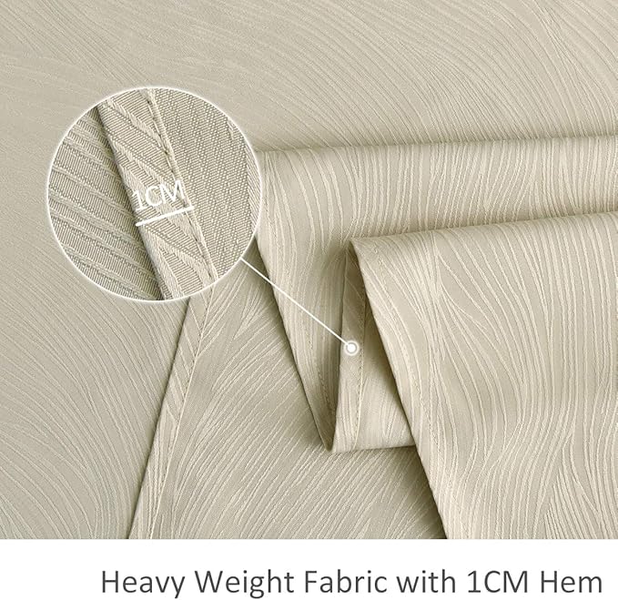 maxmill Jacquard Tablecloth Swirl Design Water Resistance Antiwrinkle Heavy Weight Soft Table Cloth for Buffet Banquet Parties Event Holiday Dinner Rectangle 60 x 84 Inch Beige