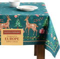 Maison d' Hermine Table Cloth Rectangle Table 100% Cotton 60 x 120 Inches Fall Tablecloth Reusable Everyday Use for Thanksgiving Christmas Decorations Dining Farmhouse Party (Hygge Christmas)
