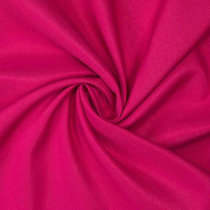 Gee Di Moda Round Tablecloth - 120 Inch Fuchsia Round Table Cloth for 60 to 96 Inch Round Tables - Heavy Duty Washable Fabric - for Buffet Table, Holiday Party, Dinner, Wedding & Baby Shower