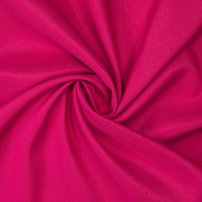 Gee Di Moda Round Tablecloth - 90 Inch Fuchsia Round Table Cloth for 30 to 60 Inch Round Tables - Heavy Duty Washable Fabric - for Buffet Table, Holiday Party, Dinner, Wedding & Baby Shower