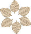 Placemats Set of 6,Natural Leaf-Shaped Charger Plates Handcrafted Fall Placemats for Dining Table Décor