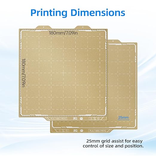BIQU PyroGrip Double Side Textured PEI Build Plate for Bambu-Lab A1 Mini 3D Printer 184x184mm Panda Build Plate Flexible Sheet Print Bed Removable Surface Platform